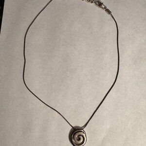 Silver-Tone Brighton Spiral Pendant Necklace